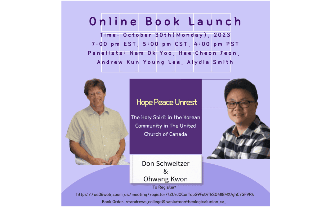 Online Book Launch for Hope Peace Unrest
